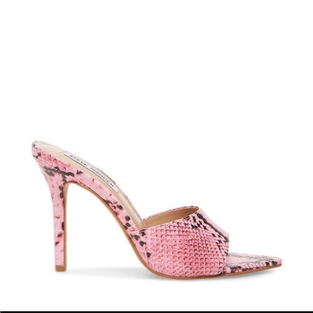 Steve Madden Feisty Pink Snake Heels